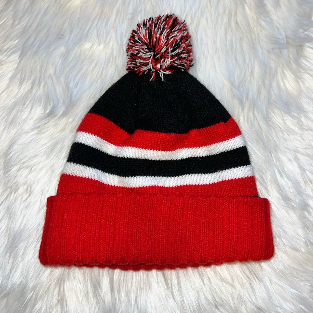 Red Dog Saloon in Juneau Alaska Ribbed Pompom Beanie